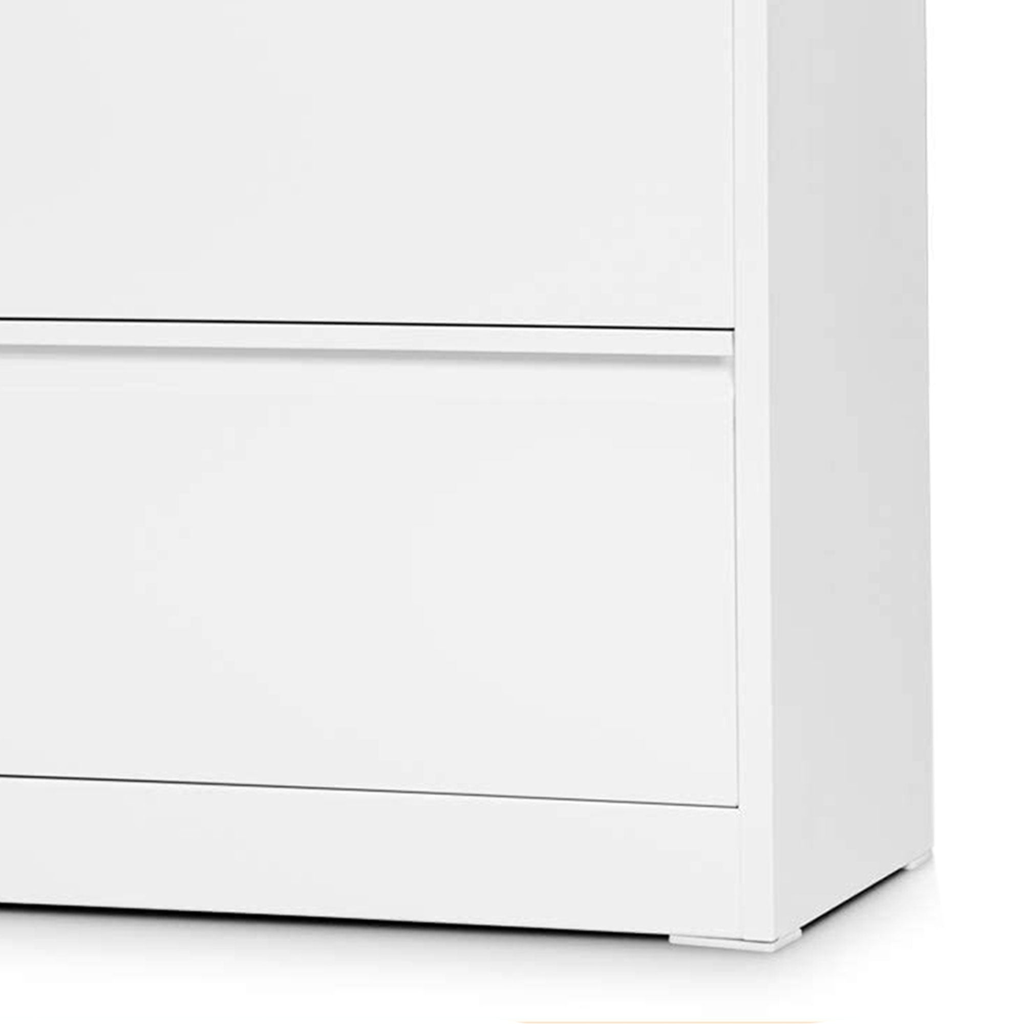 Aobabo 28.25 Inch Locking 2 Drawer Metal Office Storage Filing Cabinet, White - VMInnovations