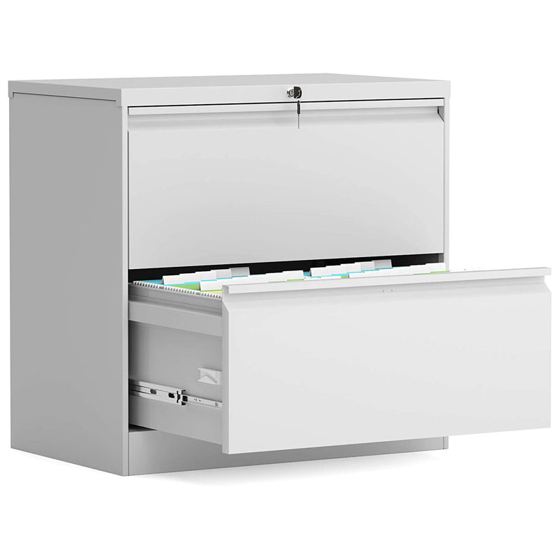 Aobabo 28.25 Inch Locking 2 Drawer Metal Office Storage Filing Cabinet (Used)