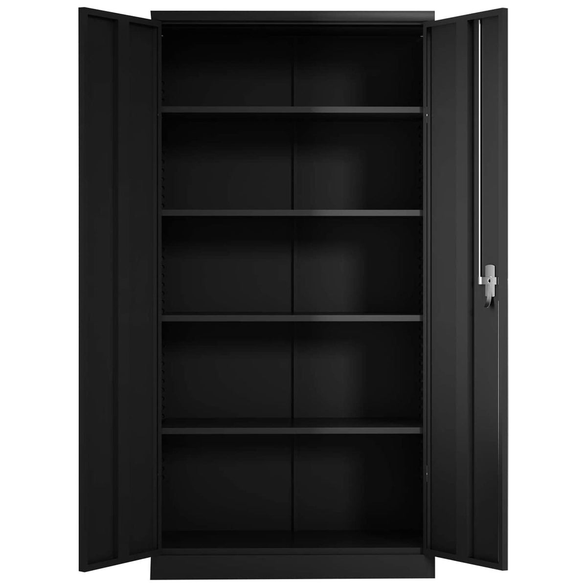 Aobabo 4 Adjustable Shelves Metal Office Locking Storage Filing Cabinet, Black (Open Box)