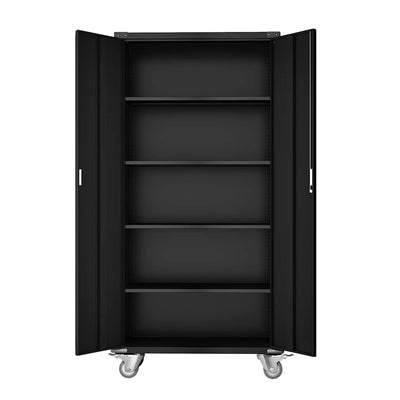 Aobabo 72 Inch Rolling Locking Storage Cabinet w/ Adjustable Shelves (For Parts)