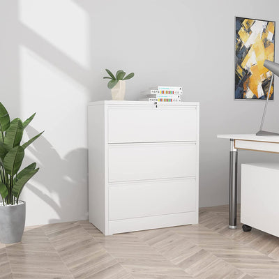 AOBABO Lateral File Cabinet w/ Lock for Letter/Legal Size Paper (Open Box)