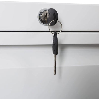 AOBABO 4 Drawer Lateral File Cabinet with Lock for Letter Sized Paper, White