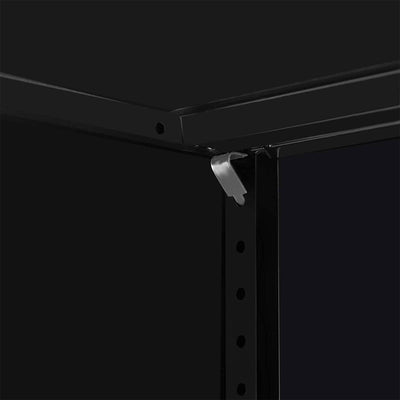Aobabo 72 Inch Rolling Locking Storage Cabinet with Adjustable Shelves, Black (Used)