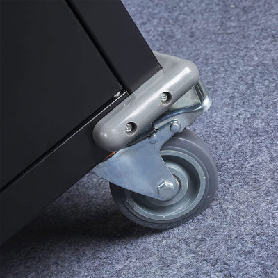 Aobabo 72 Inch Rolling Locking Storage Cabinet with Adjustable Shelves, Black (Used)