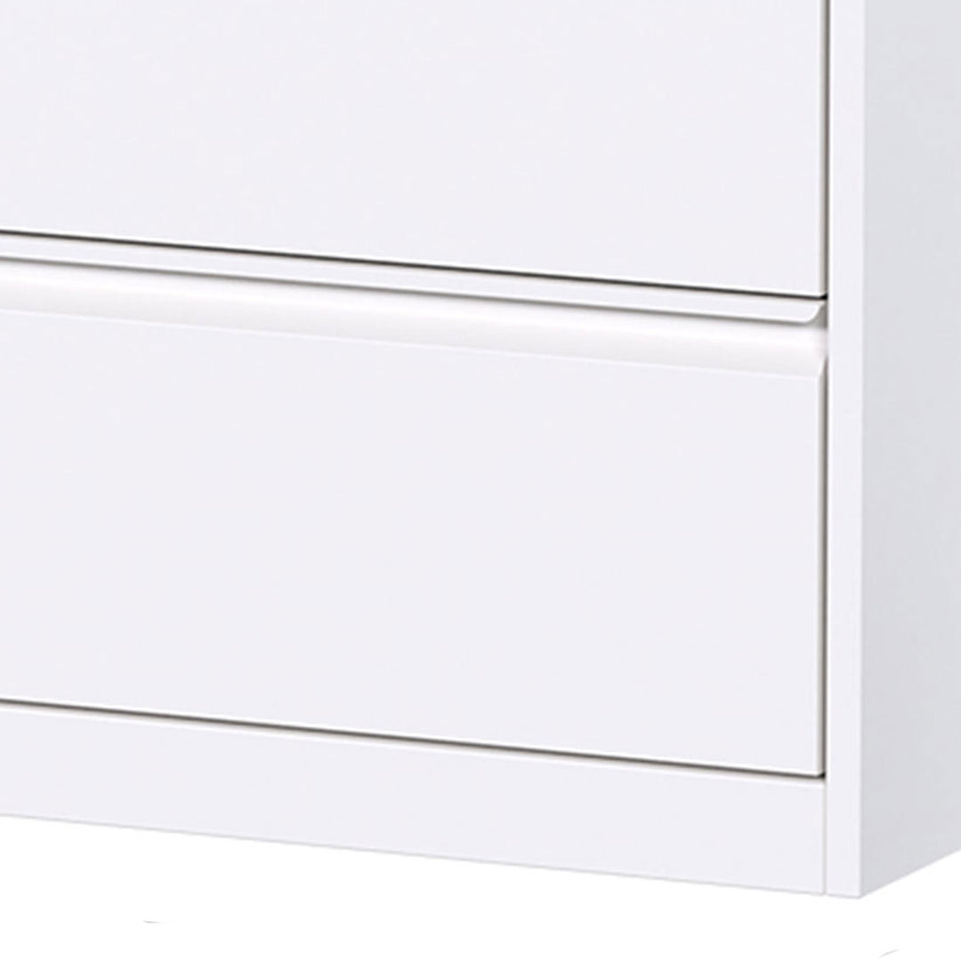 Aobabo 35" Locking 2 Drawer Metal Office Storage Organizer Filing Cabinet, White