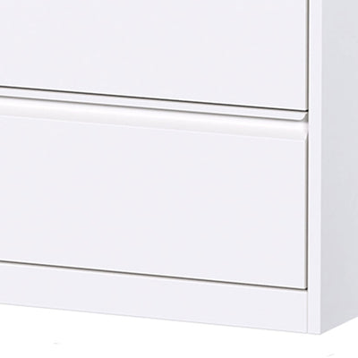 Aobabo 35" Locking 2 Drawer Metal Office Storage Organizer Filing Cabinet, White