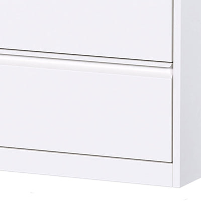 Aobabo 35.4 Inch 2 Drawer Metal Office Storage Filing Cabinet, White (Used)