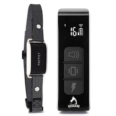 PATPET 690A Rechargeable Training Collar w/ LED Remote for All Dog Sizes, Black
