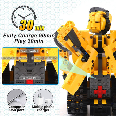 Panlos 2 in 1 Programmable Remote Control Car Robot Buildable Playset (Open Box) - VMInnovations