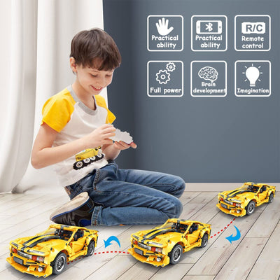 Panlos 2 in 1 Programmable Remote Control Car Robot Buildable Playset (Open Box) - VMInnovations