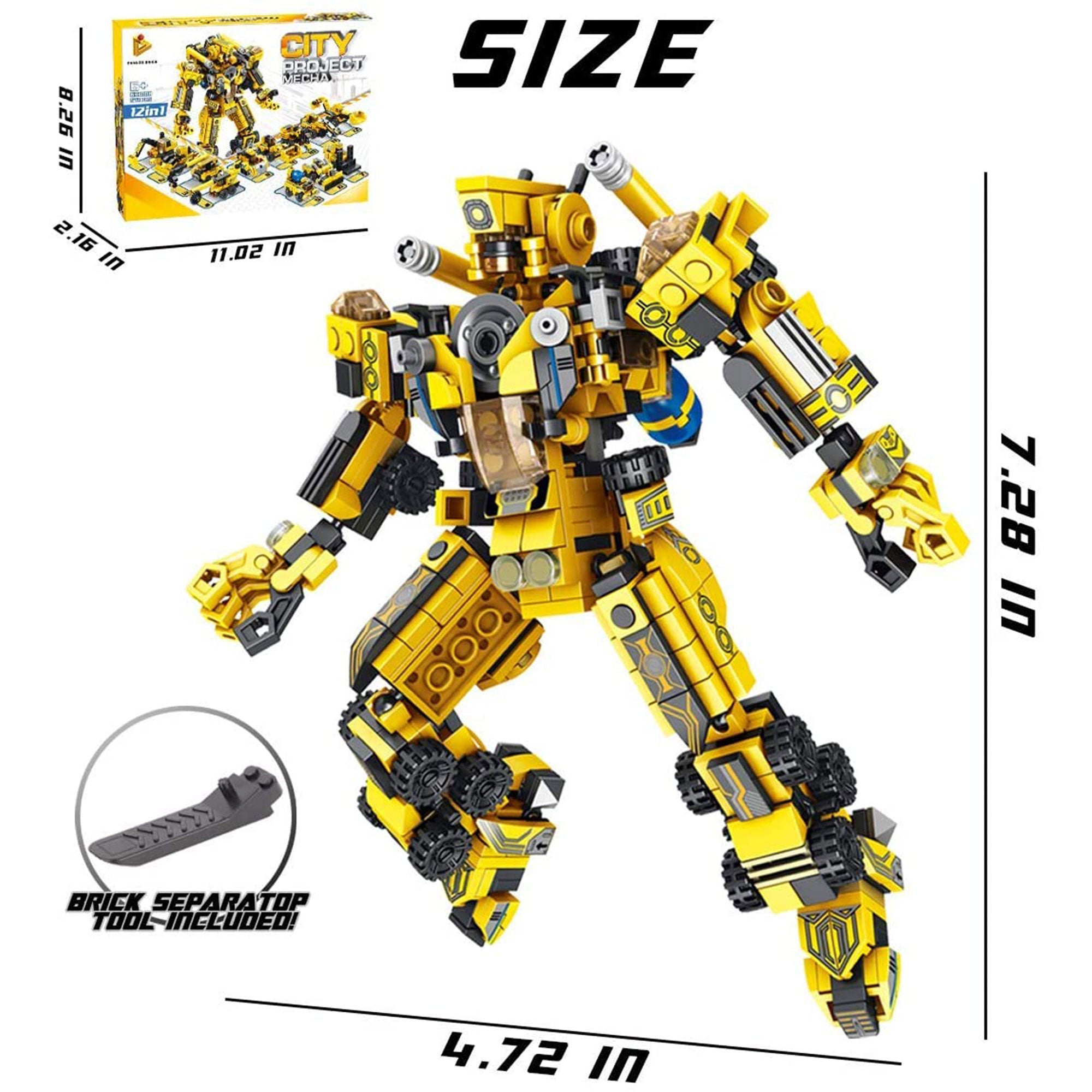 Construction Truck Robot Model Building Brick Block, 573 Pieces (Used) - VMInnovations