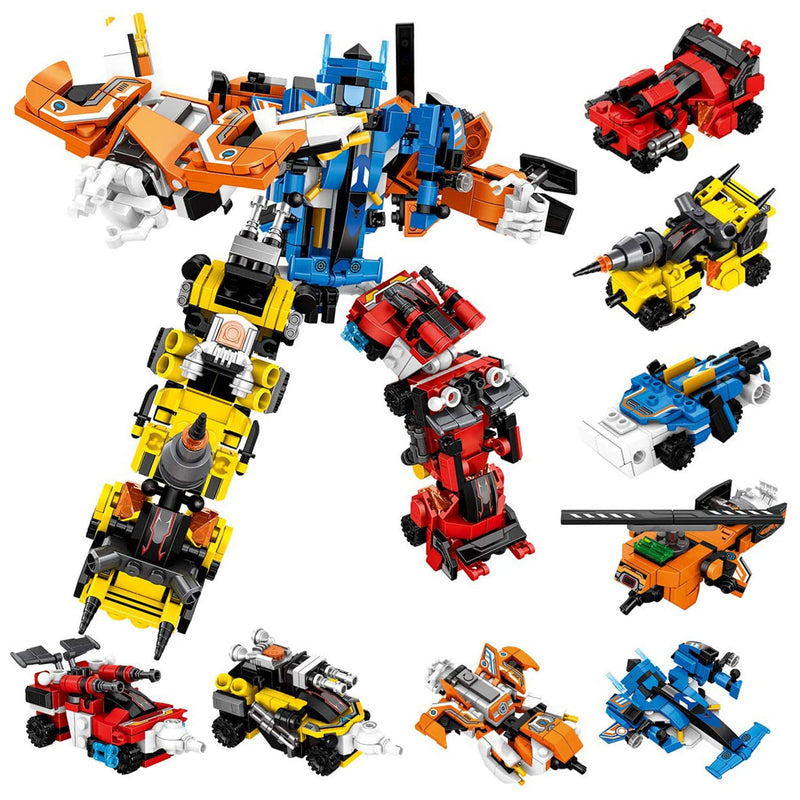 PANLOS Construction Car Vehicle Robot Toy Model Building Brick Block, 741 Pieces