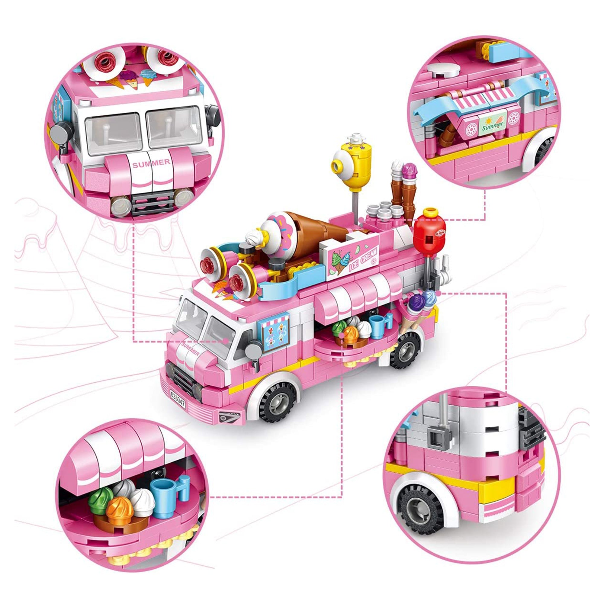 PANLOS Ice Cream Food Model Construction Carton Building Brick Block (Open Box) - VMInnovations