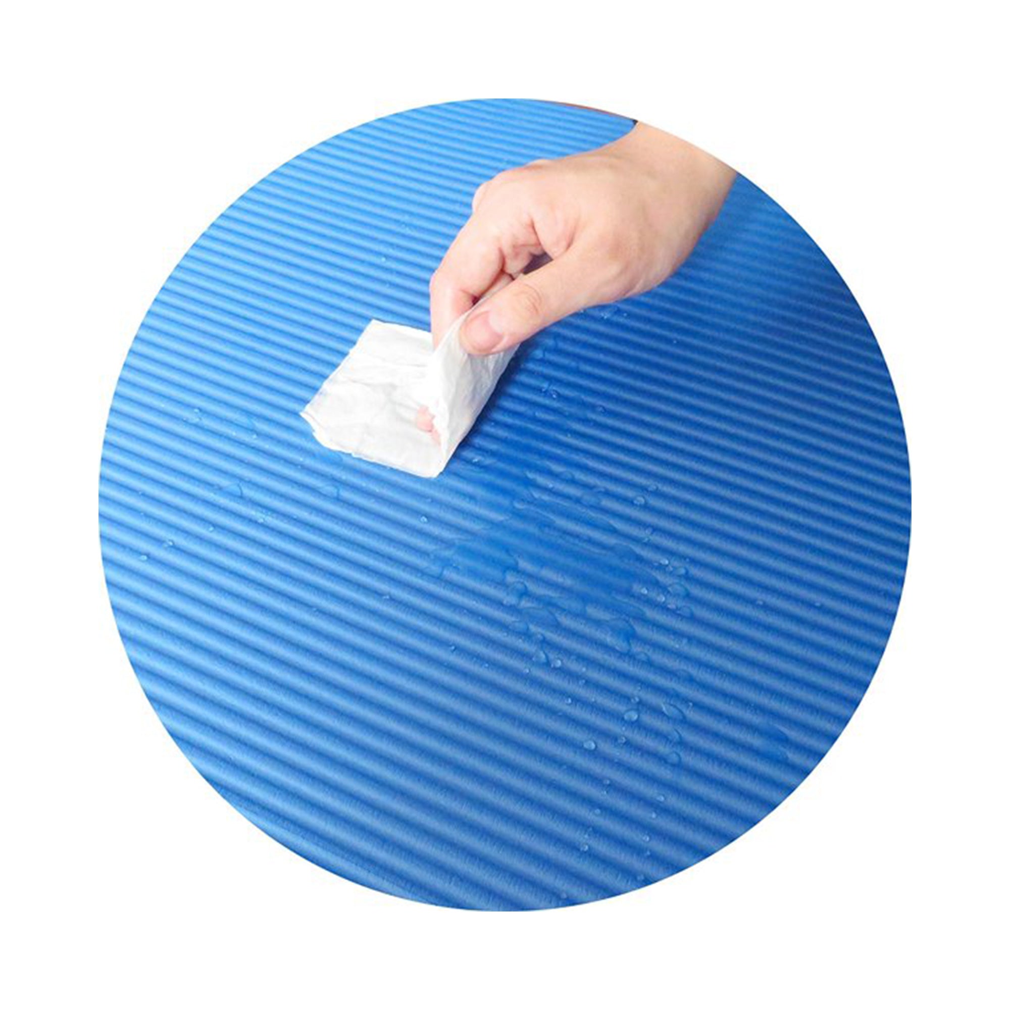 BalanceFrom Fitness GoYoga 71x24in Anti Tear Yoga Mat with Strap, Blue (Used)