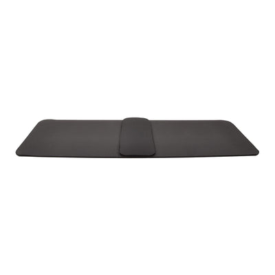 BalanceFrom Fitness GoYoga+ 71x24in Exercise Yoga Mat w/Knee Pad & Strap, Black - VMInnovations