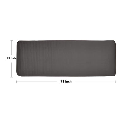 BalanceFrom Fitness GoYoga+ 71x24in Yoga Mat w/Knee Pad & Strap Black (Open Box) - VMInnovations