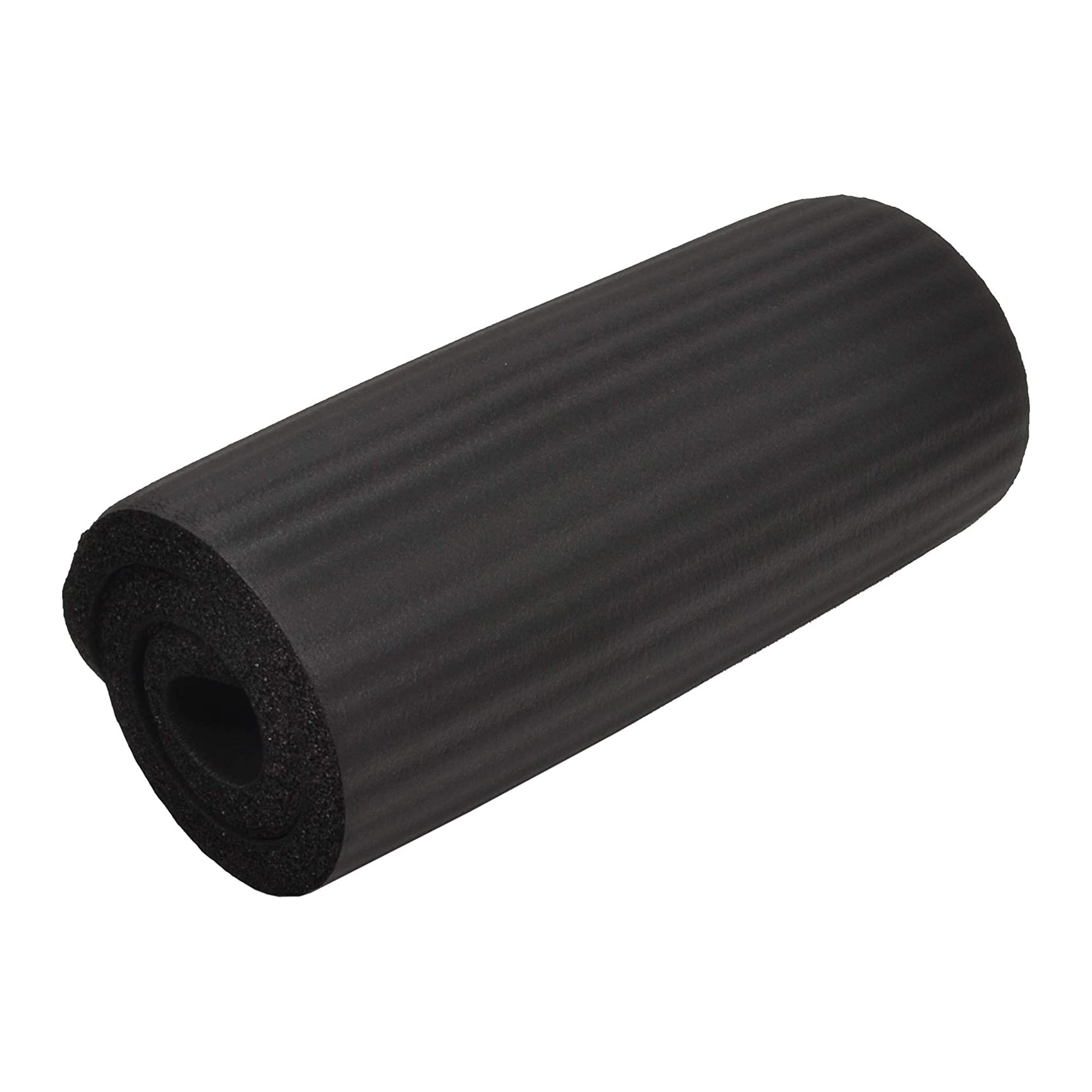 BalanceFrom Fitness GoYoga+ 71x24in Exercise Yoga Mat w/Knee Pad & Strap, Black - VMInnovations