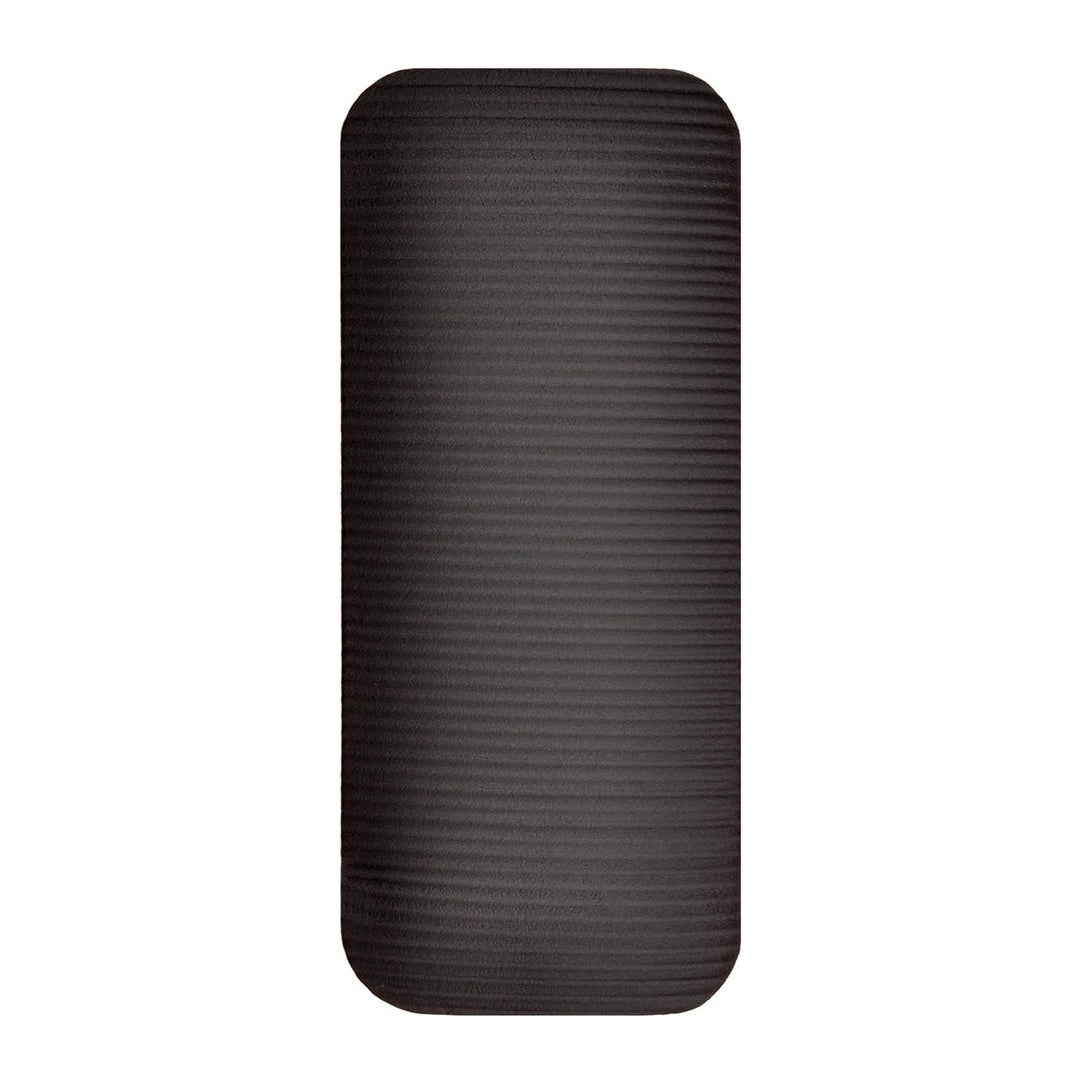 BalanceFrom Fitness GoYoga+ 71x24in Yoga Mat w/Knee Pad & Strap Black (Open Box)
