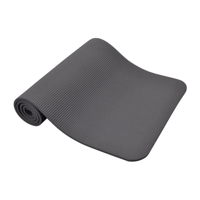 BalanceFrom Fitness GoYoga+ 71x24in Exercise Yoga Mat w/Knee Pad & Strap, Gray - VMInnovations