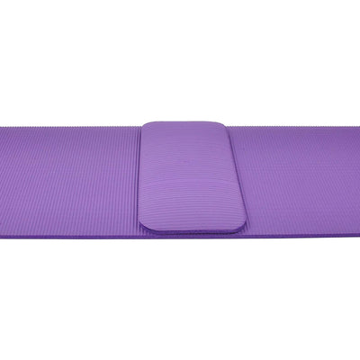 BalanceFrom Fitness GoYoga+ 71x24in Exercise Yoga Mat w/Knee Pad & Strap, Purple - VMInnovations