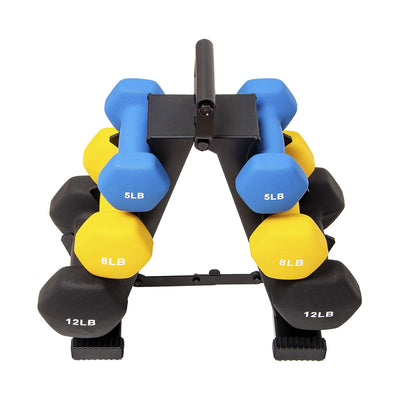 BalanceFrom Fitness 5, 8, and 12Lb Neoprene Coated Dumbbell Set with Stand(Used)