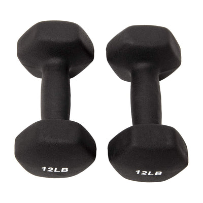 BalanceFrom Fitness 5, 8, and 12Lb Neoprene Coated Dumbbell Set with Stand(Used)