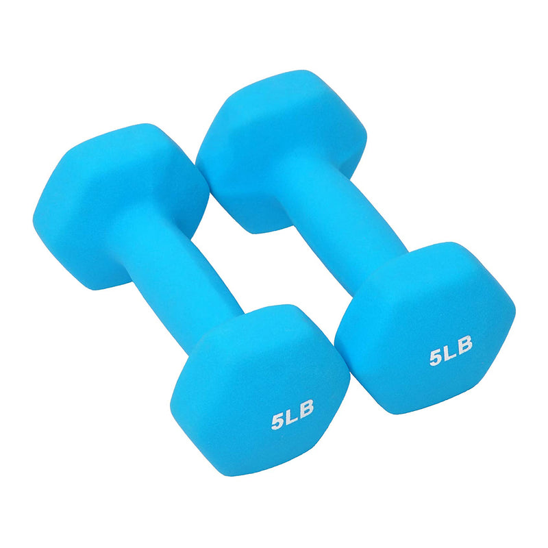 BalanceFrom Fitness 3, 5, and 8lb Neoprene Coated Dumbbell Set with Stand (Used)