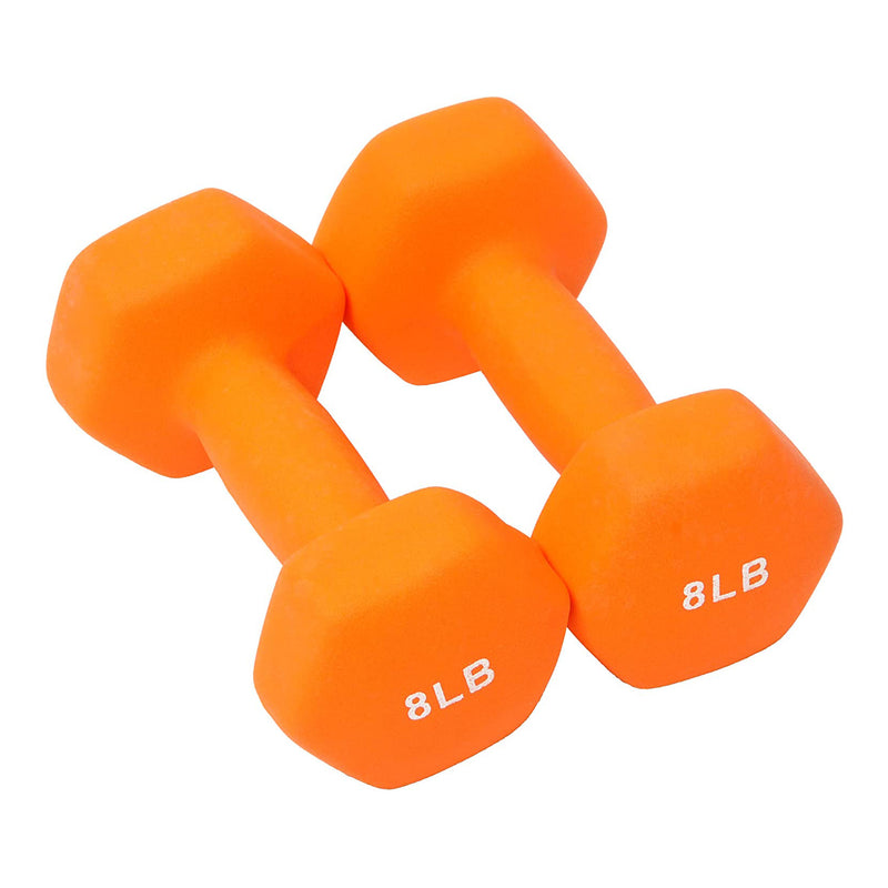 BalanceFrom Fitness 3, 5, and 8lb Neoprene Coated Dumbbell Set with Stand (Used)