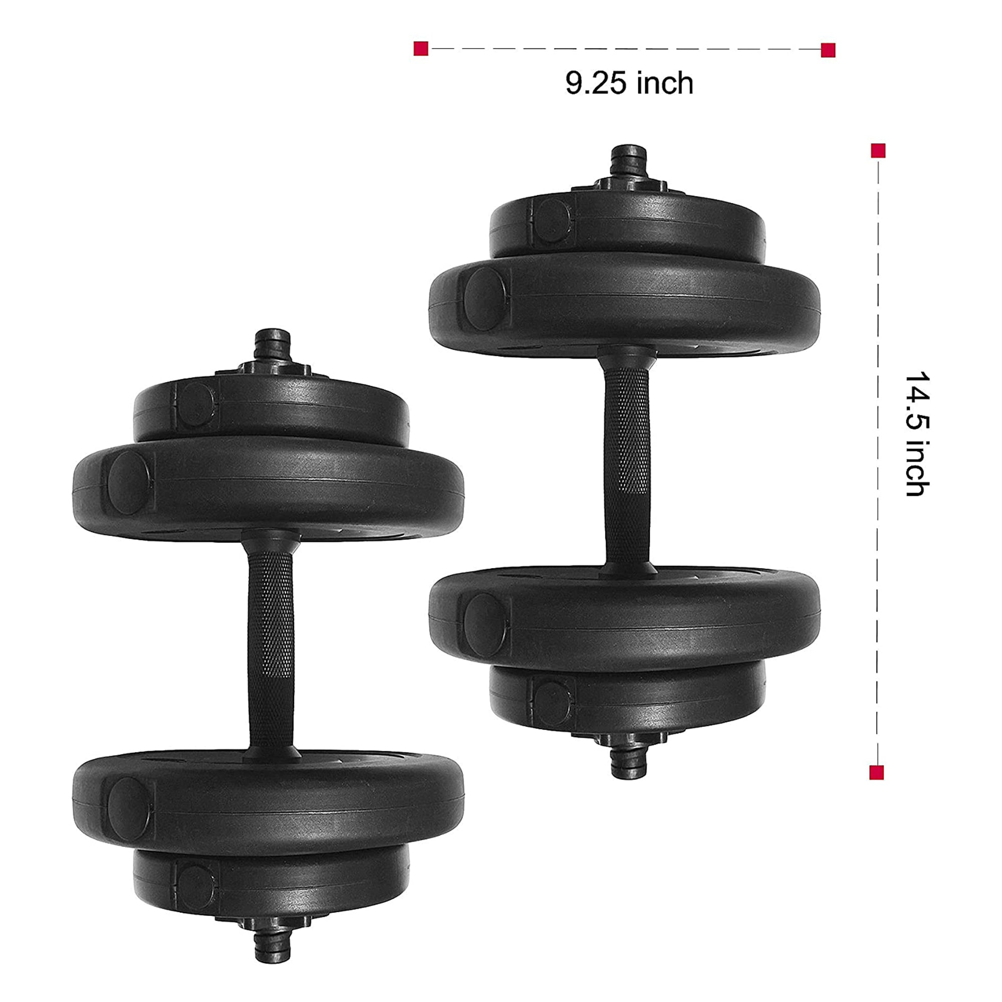 BalanceFrom Fitness 40 Pound All Purpose Weight Dumbbell Set, 14 Item(Used) - VMInnovations