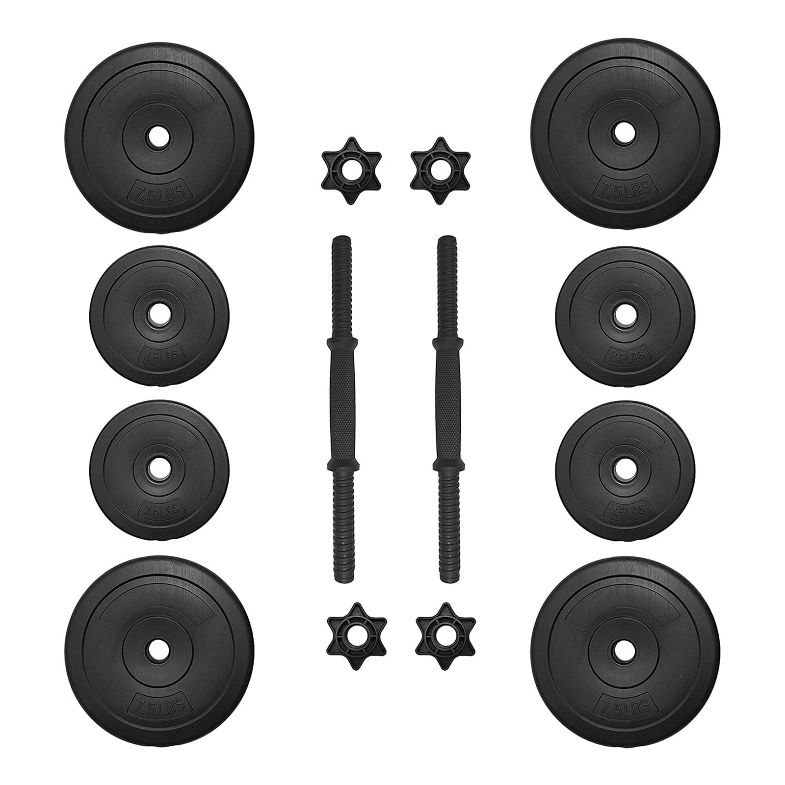 BalanceFrom Fitness 40 Pound All Purpose Weight Dumbbell Set, 14 Item (Open Box) - VMInnovations