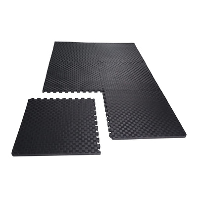 BalanceFrom Foam Interlocking Exercise Floor Mat, 24 Square Feet, Black (Used) - VMInnovations