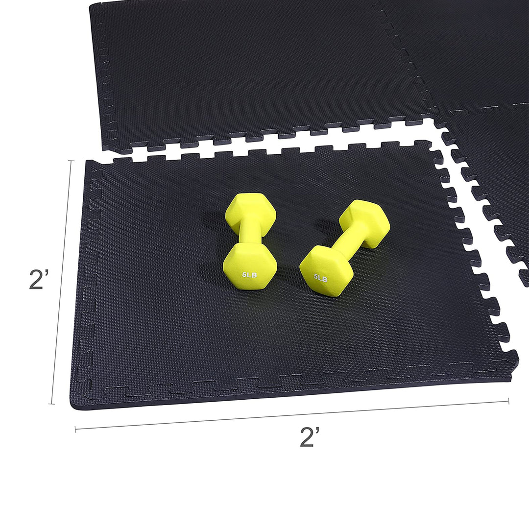 BalanceFrom Fitness Foam Interlocking Exercise Floor Mat, 24 Square Feet (Used) - VMInnovations