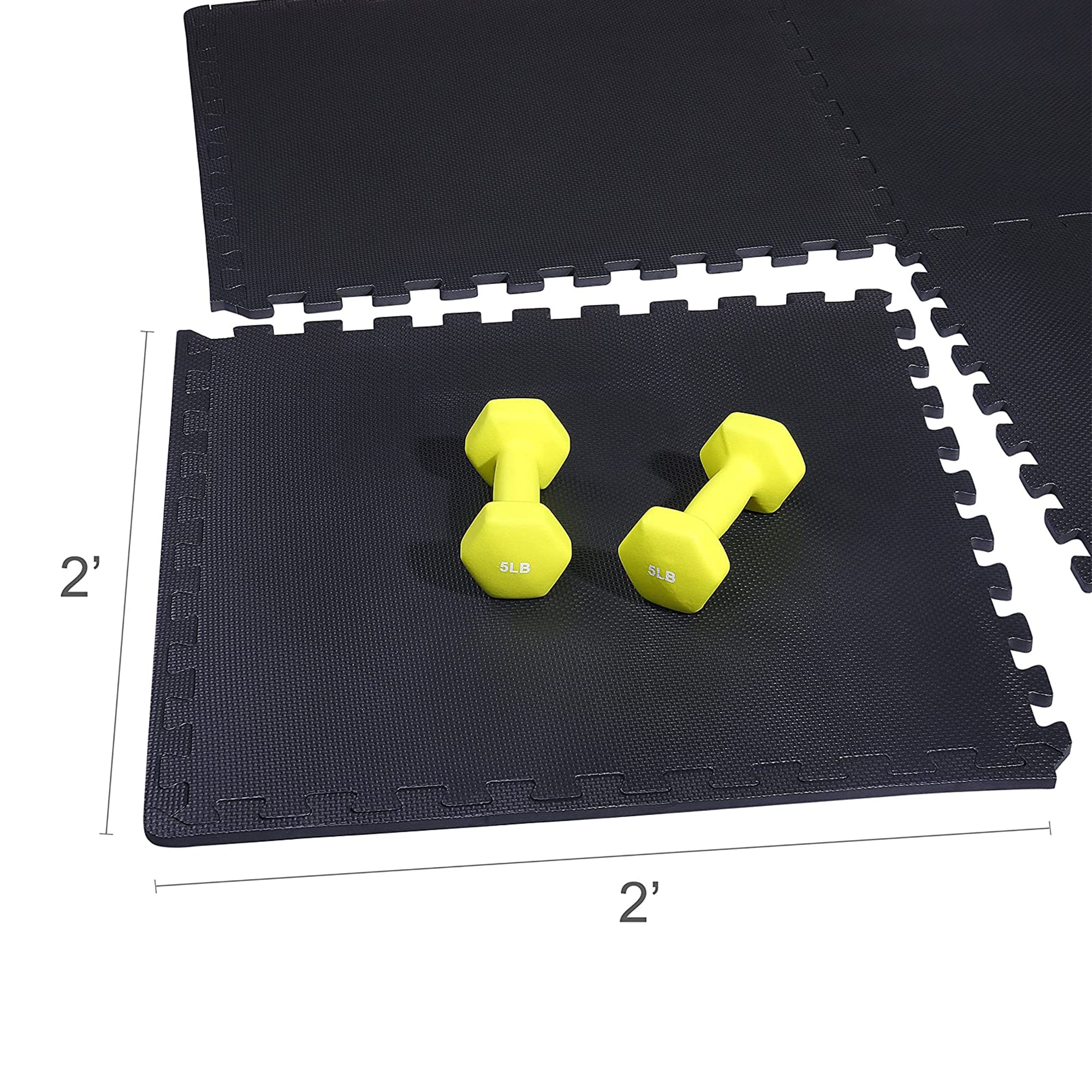 BalanceFrom Fitness Foam Interlocking Exercise Floor Mat, 24 Square Feet (Used) - VMInnovations