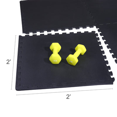 BalanceFrom Fitness Foam Interlocking Exercise Floor Mat, 24 Square Feet (Used) - VMInnovations