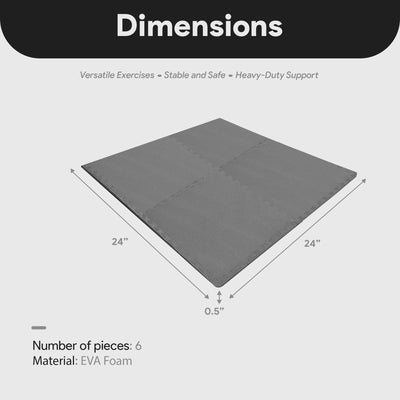 BalanceFrom Fitness 48 Sq Ft Interlocking EVA Foam Exercise Mat Tiles (Open Box)