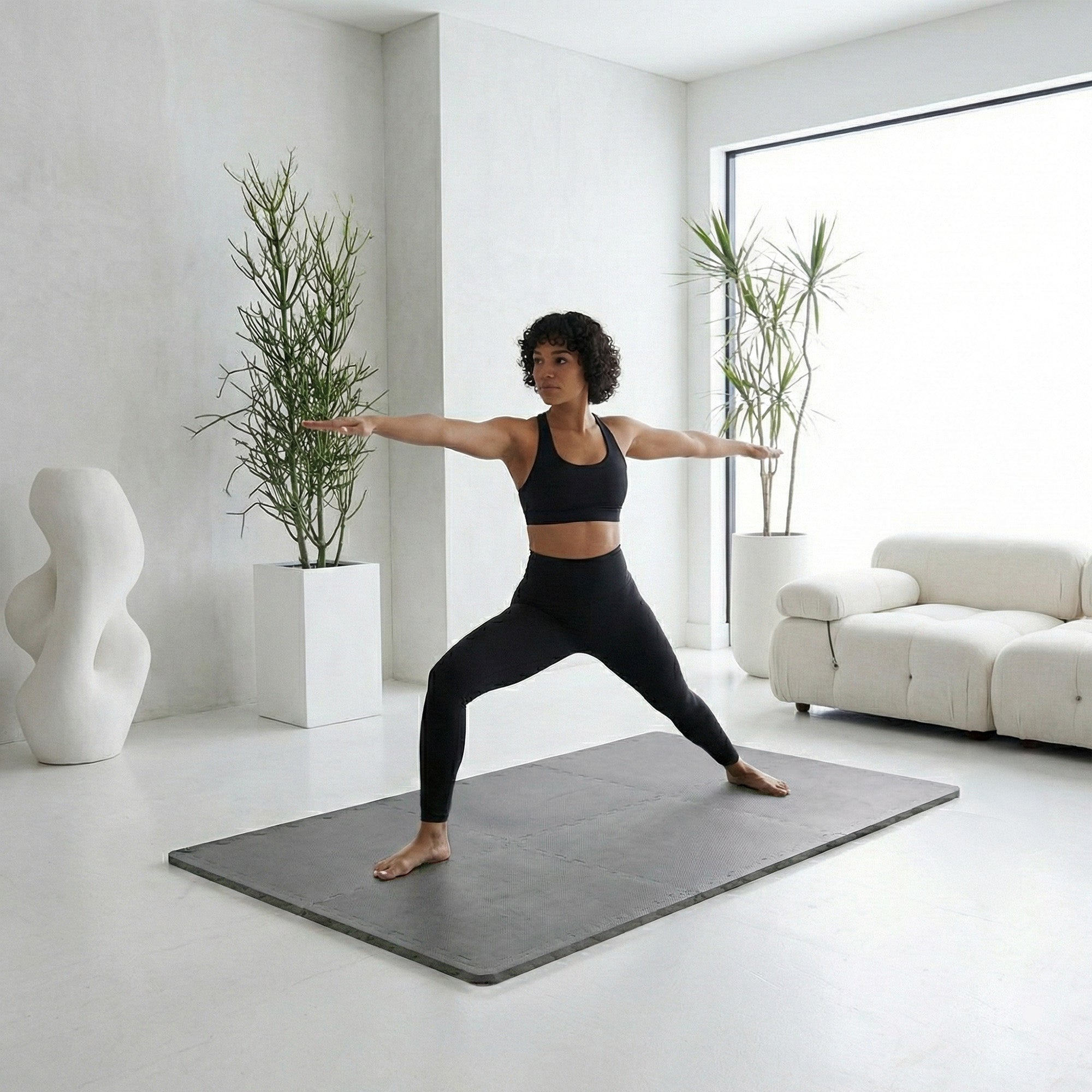 BalanceFrom Fitness 48 Sq Ft Interlocking EVA Foam Exercise Mat Tiles (Open Box)