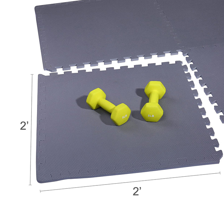 BalanceFrom Fitness 48 Sq Ft Interlocking EVA Foam Exercise Mat Tiles (Open Box) - VMInnovations