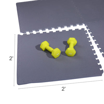 BalanceFrom Fitness 48 Sq Ft Interlocking EVA Foam Exercise Mat Tiles (Open Box) - VMInnovations