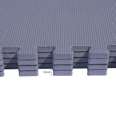 BalanceFrom Fitness 48 Sq Ft Interlocking EVA Foam Exercise Mat Tiles (Open Box)