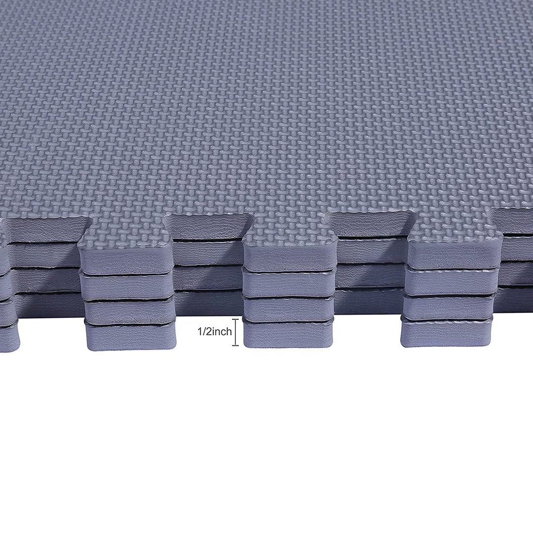 BalanceFrom Fitness 48 Sq Ft Interlocking EVA Foam Exercise Mat Tiles (Open Box) - VMInnovations