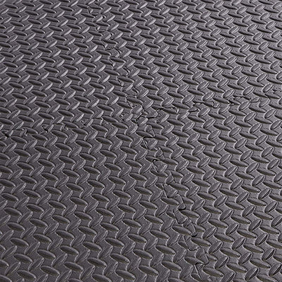 BalanceFrom Fitness 96 Sq Ft Interlocking EVA Foam Mat Tiles, Black (Used)