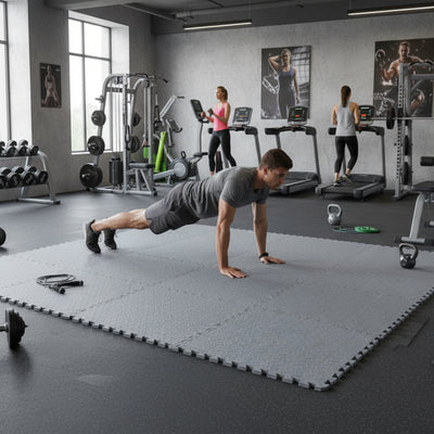BalanceFrom Fitness 96 Sq Ft Interlocking EVA Foam Exercise Mat Tiles (Open Box)