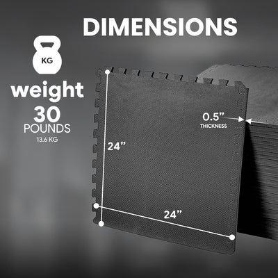 BalanceFrom Fitness 144 Sq Ft Interlocking Foam Mat Tiles,blk(For Parts) - VMInnovations