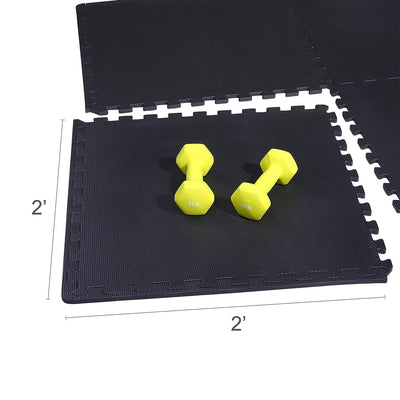 BalanceFrom Fitness 144 Sq Ft Interlocking Foam Mat Tiles,blk(For Parts) - VMInnovations