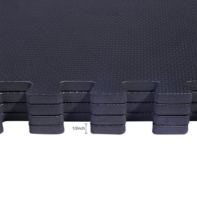 BalanceFrom Fitness 144 Sq Ft Interlocking Foam Mat Tiles,blk(For Parts)