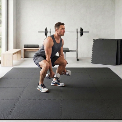 BalanceFrom Fitness 144 Sq Ft Interlocking EVA Foam Exercise Mat Tiles (Used)