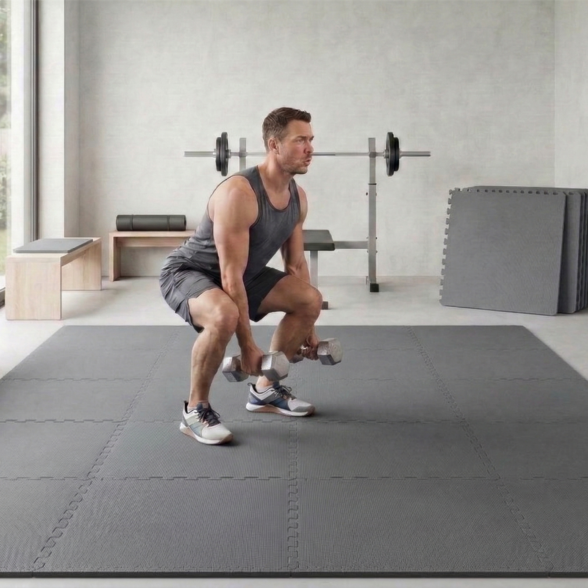 BalanceFrom Fitness 144 Sq Ft Interlocking EVA Foam Exercise Mat Tiles (Used) - VMInnovations