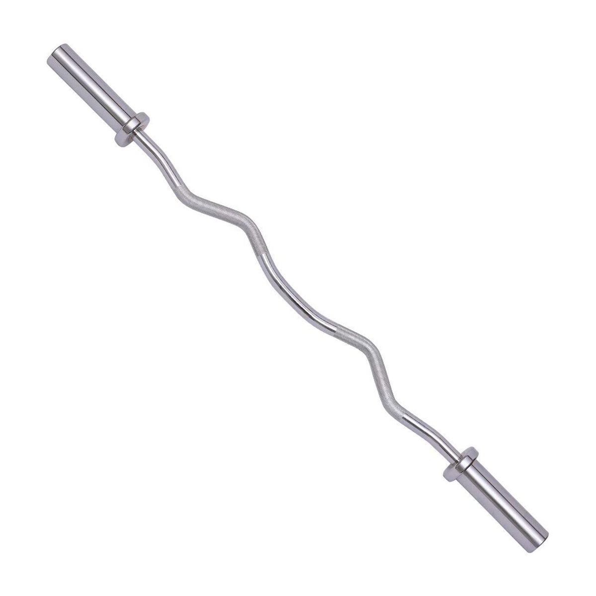 Everyday Essentials 48 In Standard Olympic Super Curl Bar w/ 350 Pound Capacity - VMInnovations
