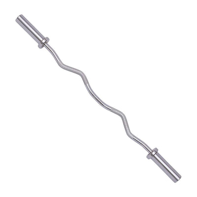 Everyday Essentials 48 In Standard Olympic Super Curl Bar w/ 350 Pound Capacity - VMInnovations