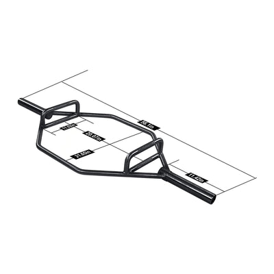 BalanceFrom Fitness 2 Inch Olympic Hex Weight Lifting Trap Bar, 1,000lb Capacity